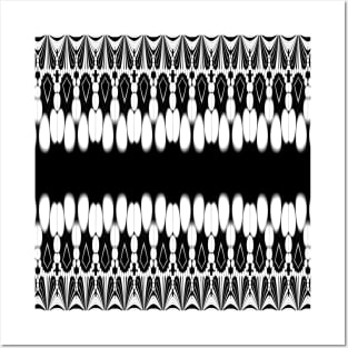 Abstract monochrome pattern Posters and Art